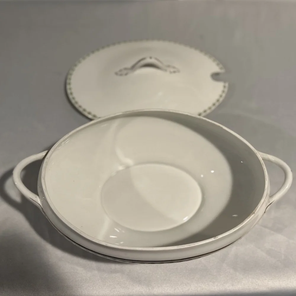 Vintage oval porcelain